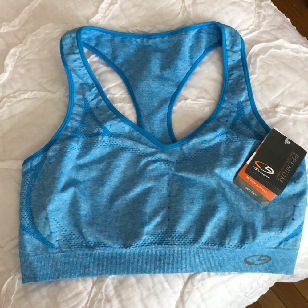 NWT Champion Premium Sports Bra, Blue XL
